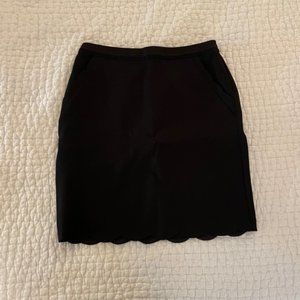 Skies Are Blue Scallop Hem Skirt with Pockets, Medium
